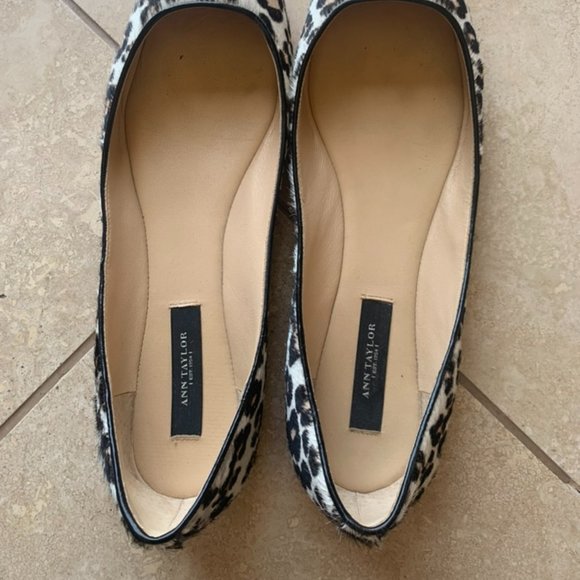 ANN TAYLOR LEOPARD HAIRCALF BALLET FLATS - SZ 8M - Picture 3 of 6